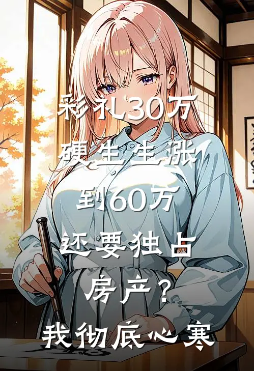 彩礼30万硬生生涨到60万，还要独占房产？我彻底心寒